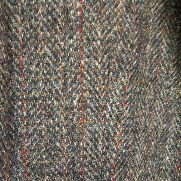 80's Men's Blue Plaid Wool Blazer - Size Med - Chest 42 - Unisex Wool Blazer - Picture 7 of 12